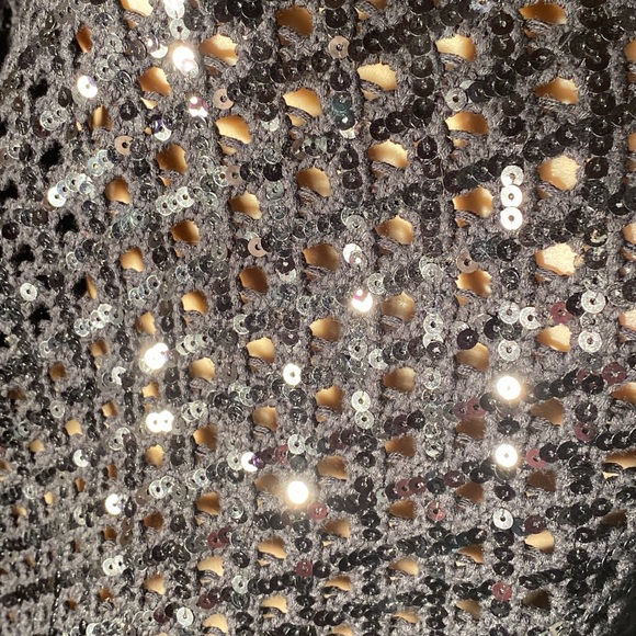 INC - open knit sweater: black sequin l/s - XL - Picture 13 of 16